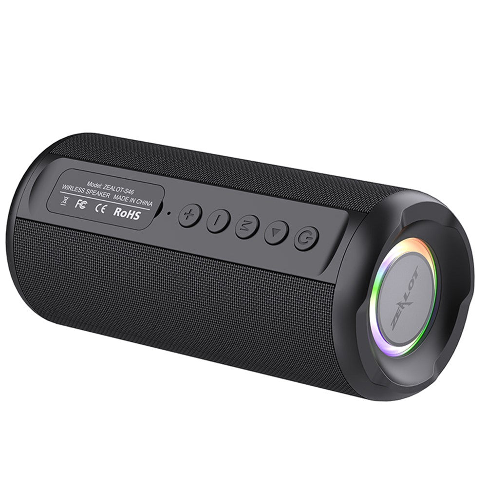 ZEALOT S46 Wireless Bluetooth-compatible Speaker Outdoor IPX5 Waterproof Subwoofer Support AUX/TF Card/U Disk