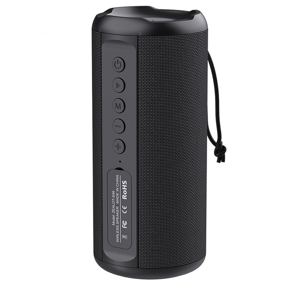ZEALOT S46 Wireless Bluetooth-compatible Speaker Outdoor IPX5 Waterproof Subwoofer Support AUX/TF Card/U Disk