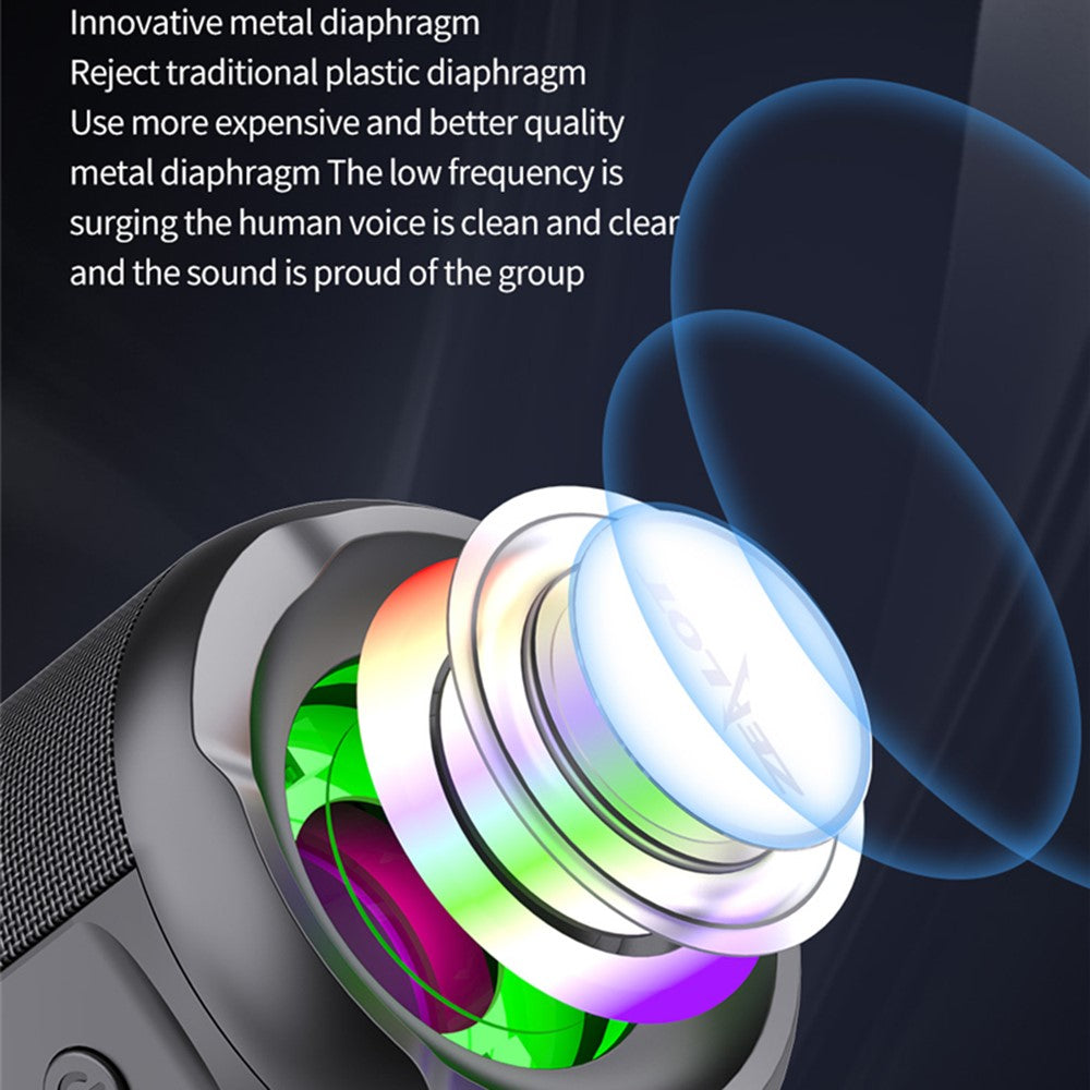 ZEALOT S46 Wireless Bluetooth-compatible Speaker Outdoor IPX5 Waterproof Subwoofer Support AUX/TF Card/U Disk