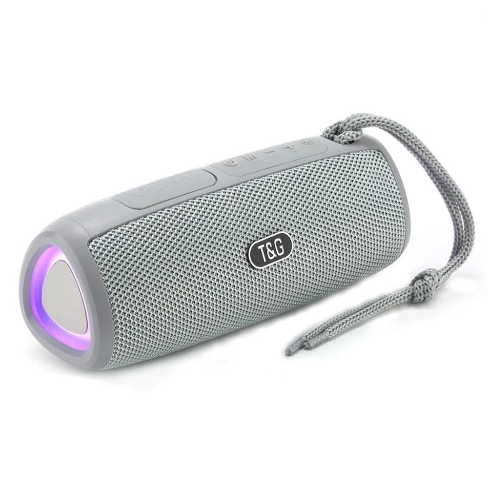 T&G TG344 Portable Bluetooth-compatible Speaker with LED Light TWS Soundbar Wireless Hi-Fi Audio System Subwoofer