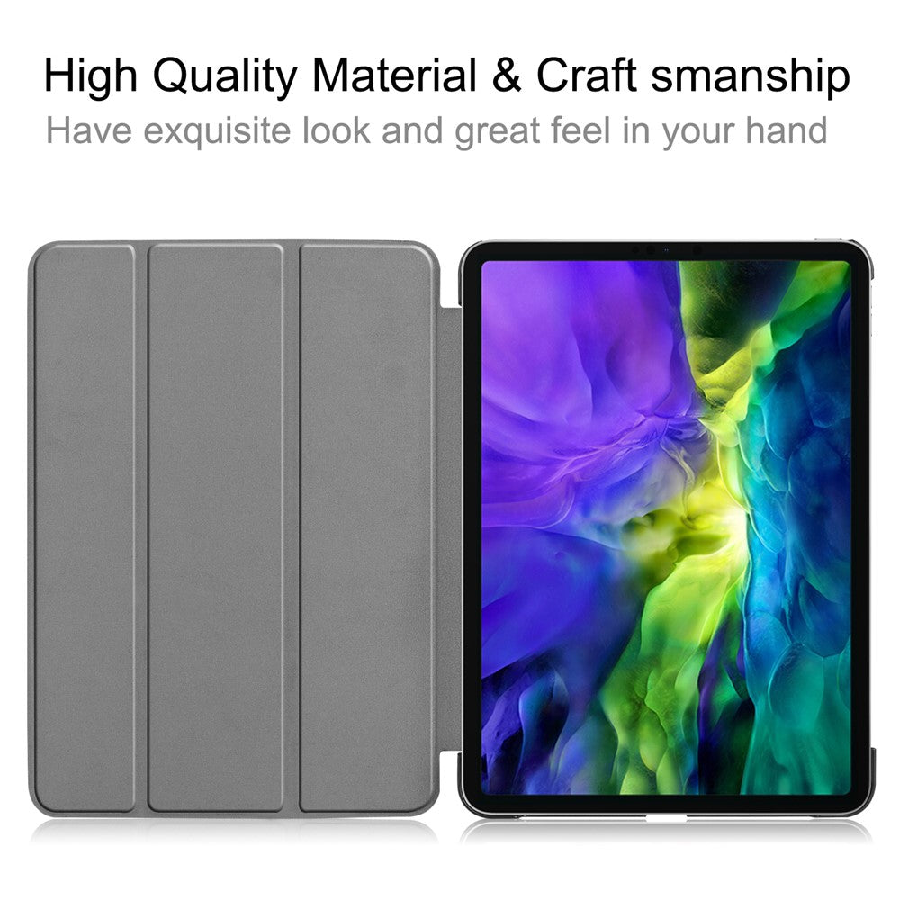 PU Leather Cover for iPad Pro 11-inch (2022)/(2021)/(2020)/(2018) Tri-fold Stand Smart Case