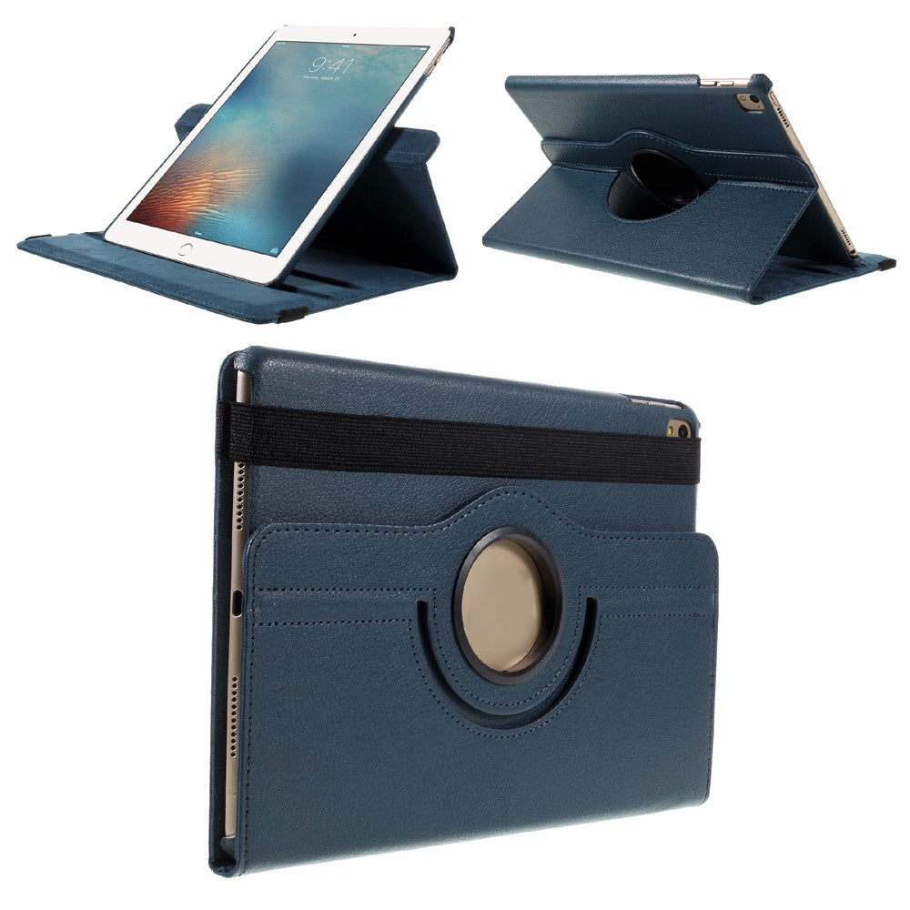 Litchi Skin Full Rotary Leather Stand Shell for iPad Pro 9.7 inch