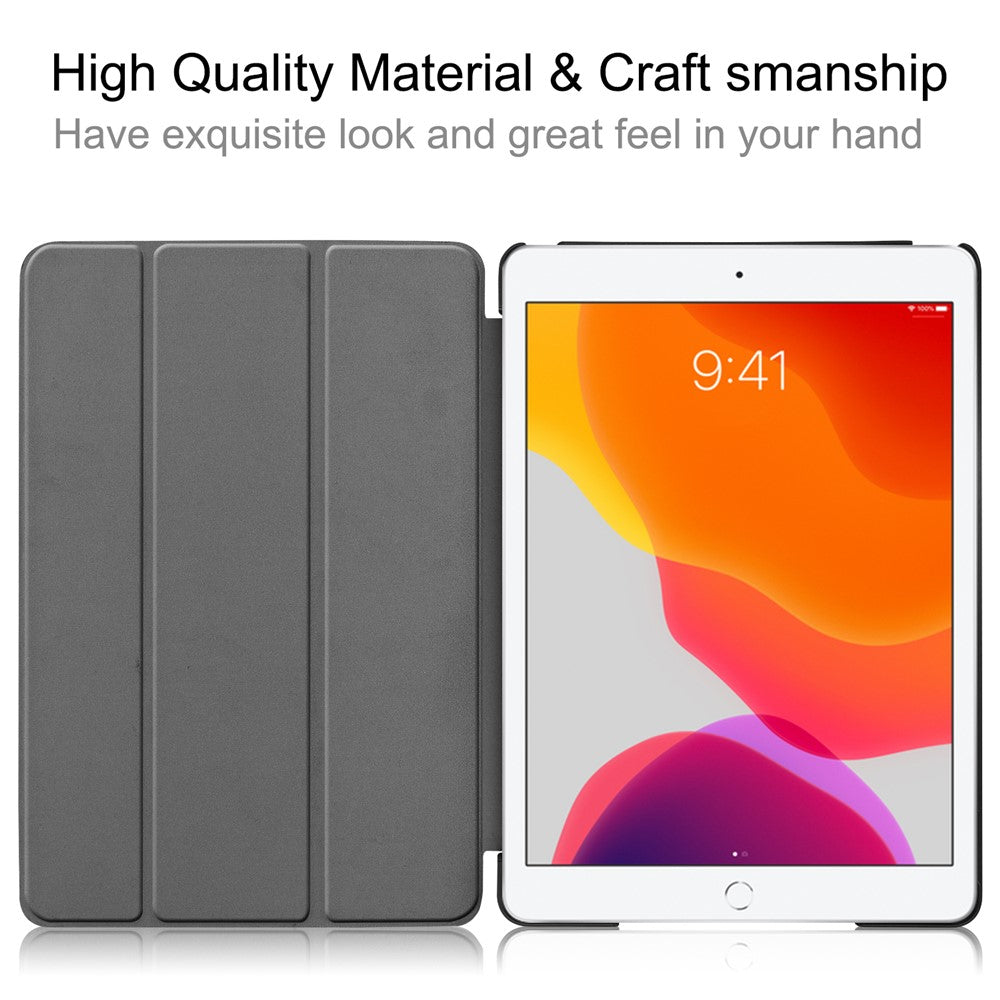 Tri-Fold Stand Tablet Cover for iPad 10.2 (2021) / (2020) / (2019) PU Leather Protective Smart Case with Auto Sleep / Wake