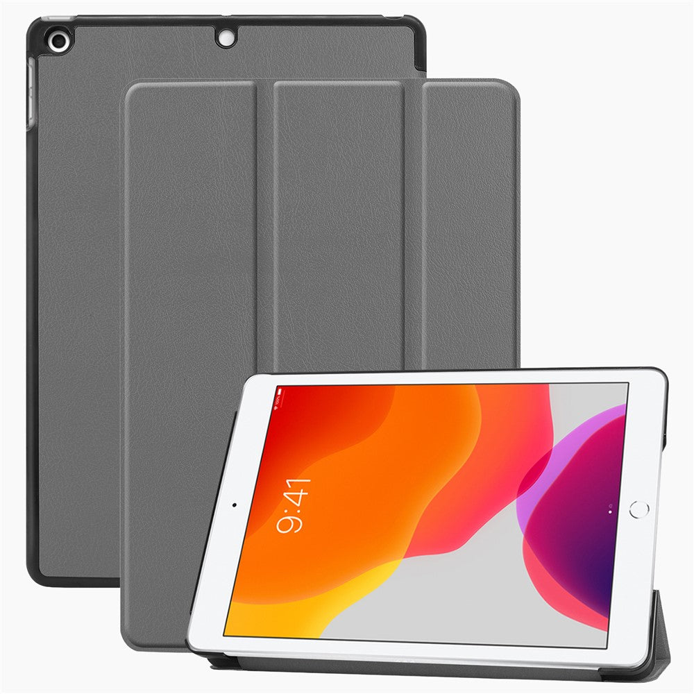 Tri-Fold Stand Tablet Cover for iPad 10.2 (2021) / (2020) / (2019) PU Leather Protective Smart Case with Auto Sleep / Wake