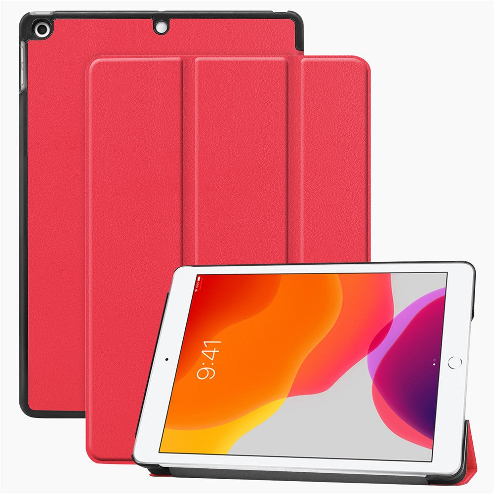 Tri-Fold Stand Tablet Cover for iPad 10.2 (2021) / (2020) / (2019) PU Leather Protective Smart Case with Auto Sleep / Wake
