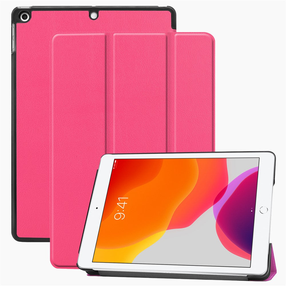 Tri-Fold Stand Tablet Cover for iPad 10.2 (2021) / (2020) / (2019) PU Leather Protective Smart Case with Auto Sleep / Wake