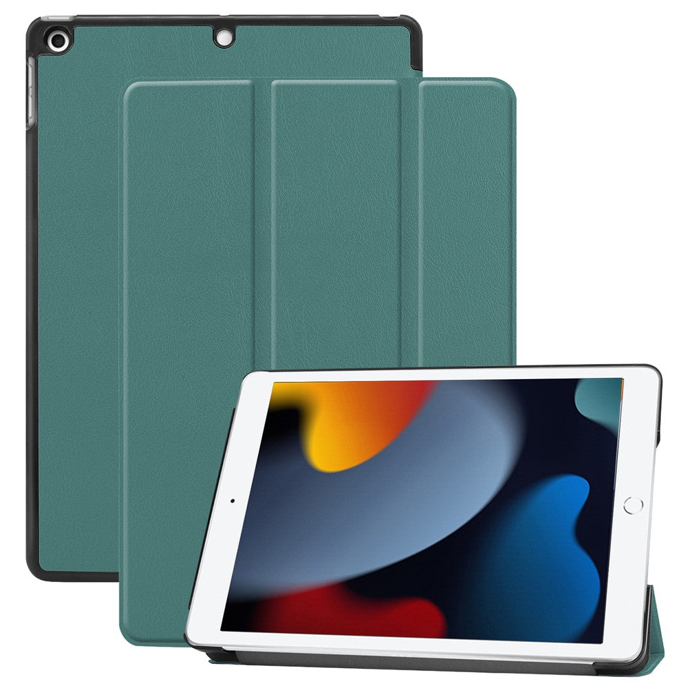 Tri-Fold Stand Tablet Cover for iPad 10.2 (2021) / (2020) / (2019) PU Leather Protective Smart Case with Auto Sleep / Wake