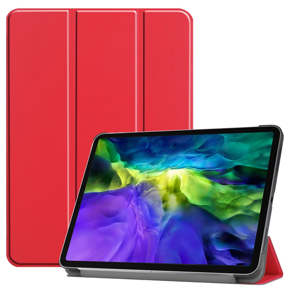 PU Leather Stable Tri-Fold Stand Cover Hard Back Shell with Auto Sleep / Wake for iPad Pro 11-inch (2022) / (2021) / (2020) / (2018)