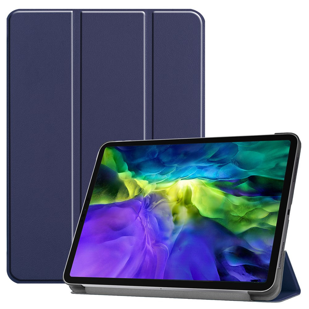 PU Leather Stable Tri-Fold Stand Cover Hard Back Shell with Auto Sleep / Wake for iPad Pro 11-inch (2022) / (2021) / (2020) / (2018)