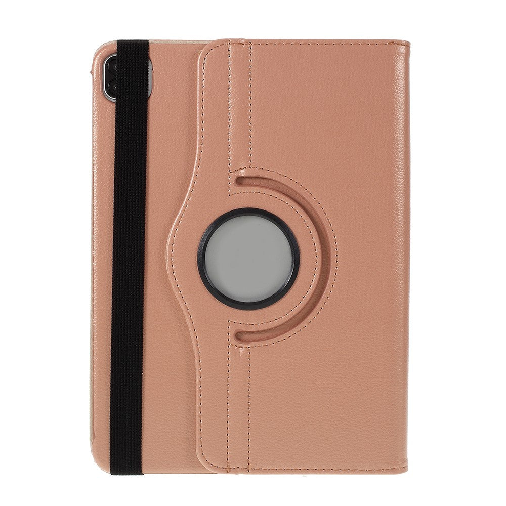 Litchi Skin Leather Case Cover with 360 Rotating Stand for iPad Pro 12.9 (2022) (2021) (2020) (2018)
