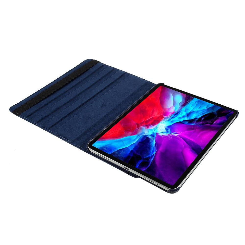 Litchi Skin Leather Case Cover with 360 Rotating Stand for iPad Pro 12.9 (2022) (2021) (2020) (2018)