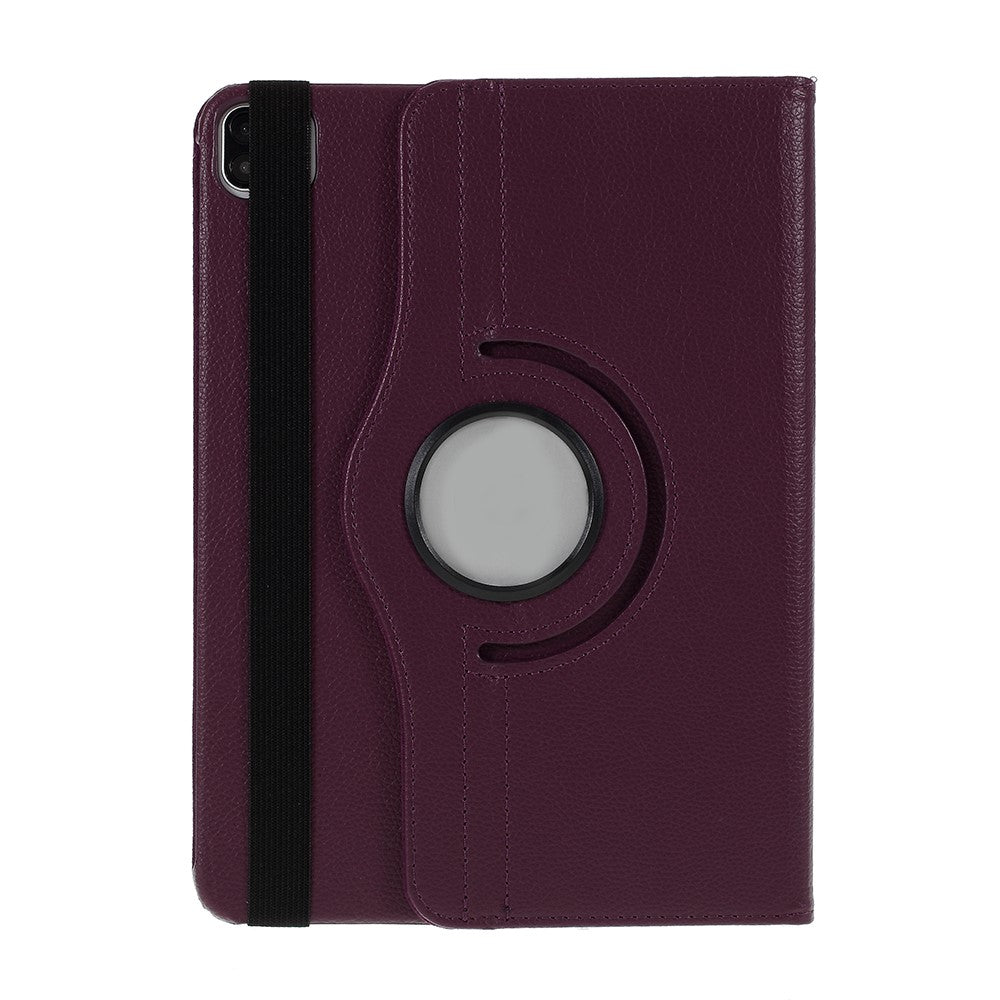 Litchi Skin Leather Case Cover with 360 Rotating Stand for iPad Pro 12.9 (2022) (2021) (2020) (2018)