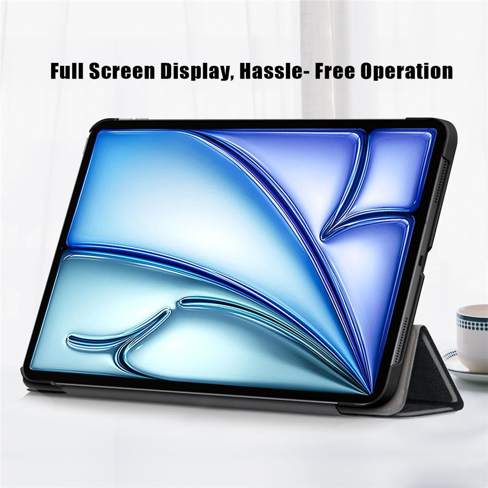 PU Leather Cover for iPad Air 11 (2026) / (2025) / (2024) / Air (2020) / Air (2022) Tri-Fold Stand Folio Tablet Case