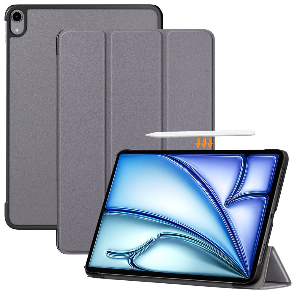 PU Leather Cover for iPad Air 11 (2026) / (2025) / (2024) / Air (2020) / Air (2022) Tri-Fold Stand Folio Tablet Case