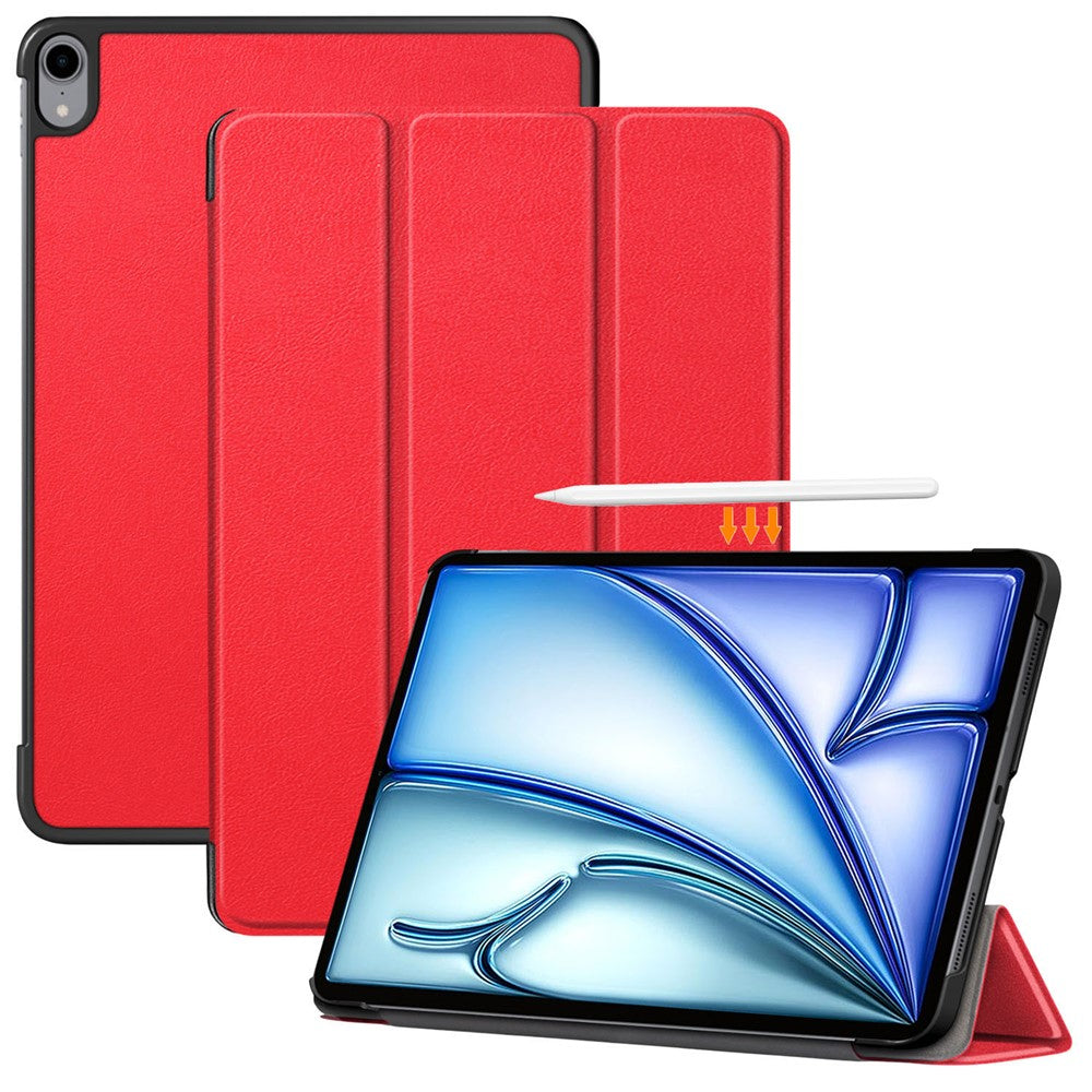 PU Leather Cover for iPad Air 11 (2026) / (2025) / (2024) / Air (2020) / Air (2022) Tri-Fold Stand Folio Tablet Case