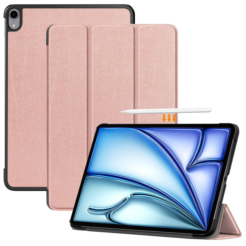 PU Leather Cover for iPad Air 11 (2026) / (2025) / (2024) / Air (2020) / Air (2022) Tri-Fold Stand Folio Tablet Case