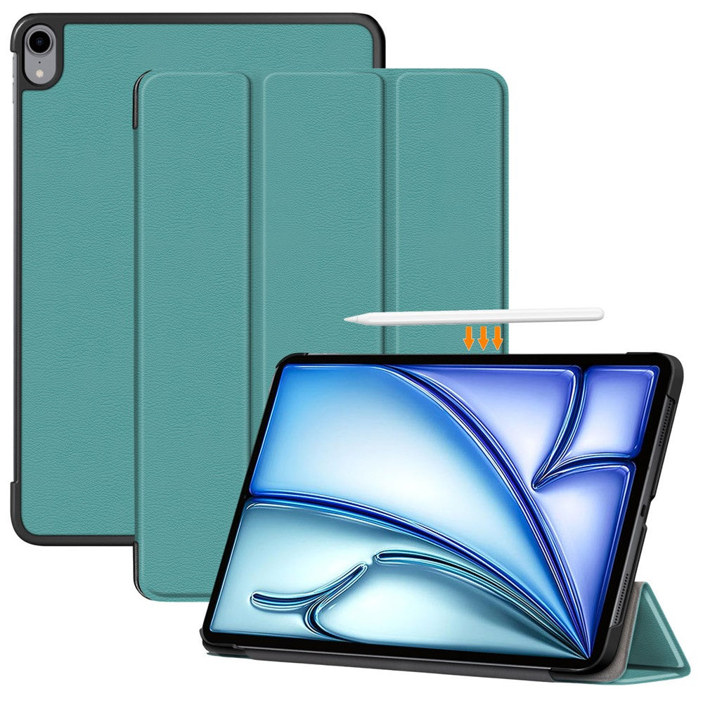 PU Leather Cover for iPad Air 11 (2026) / (2025) / (2024) / Air (2020) / Air (2022) Tri-Fold Stand Folio Tablet Case