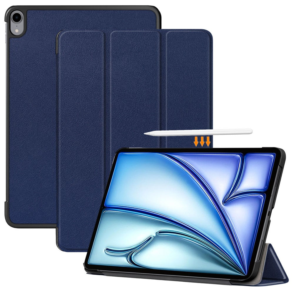 PU Leather Cover for iPad Air 11 (2026) / (2025) / (2024) / Air (2020) / Air (2022) Tri-Fold Stand Folio Tablet Case