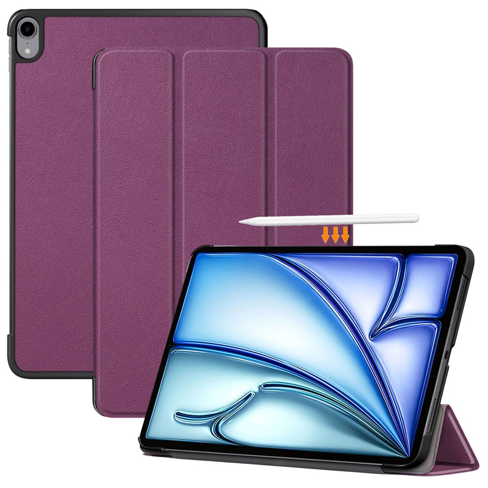 PU Leather Cover for iPad Air 11 (2026) / (2025) / (2024) / Air (2020) / Air (2022) Tri-Fold Stand Folio Tablet Case