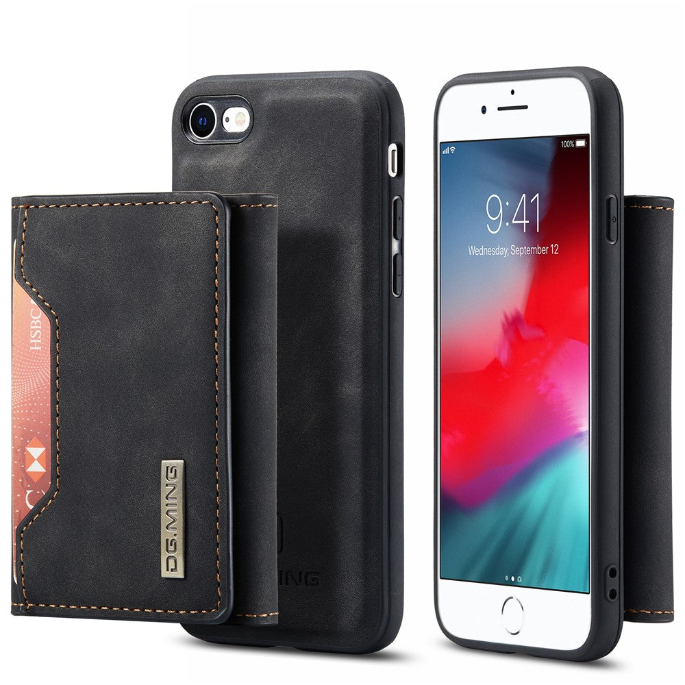 DG.MING M2 Series Multi-Function Magnetic Detachable Wallet Kickstand Flip Hybrid Case Cover for iPhone 7 4.7 inch/8 4.7 inch/SE (2020)/SE (2022)