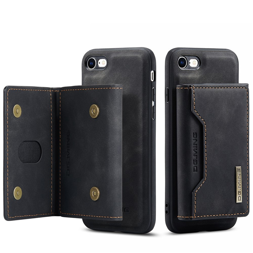 DG.MING M2 Series Multi-Function Magnetic Detachable Wallet Kickstand Flip Hybrid Case Cover for iPhone 7 4.7 inch/8 4.7 inch/SE (2020)/SE (2022)