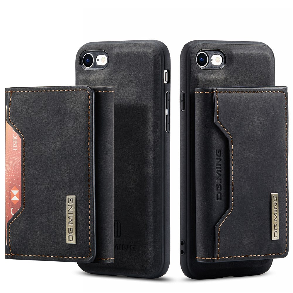 DG.MING M2 Series Multi-Function Magnetic Detachable Wallet Kickstand Flip Hybrid Case Cover for iPhone 7 4.7 inch/8 4.7 inch/SE (2020)/SE (2022)
