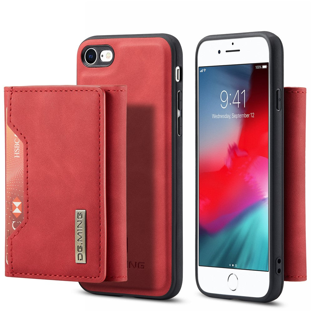 DG.MING M2 Series Multi-Function Magnetic Detachable Wallet Kickstand Flip Hybrid Case Cover for iPhone 7 4.7 inch/8 4.7 inch/SE (2020)/SE (2022)