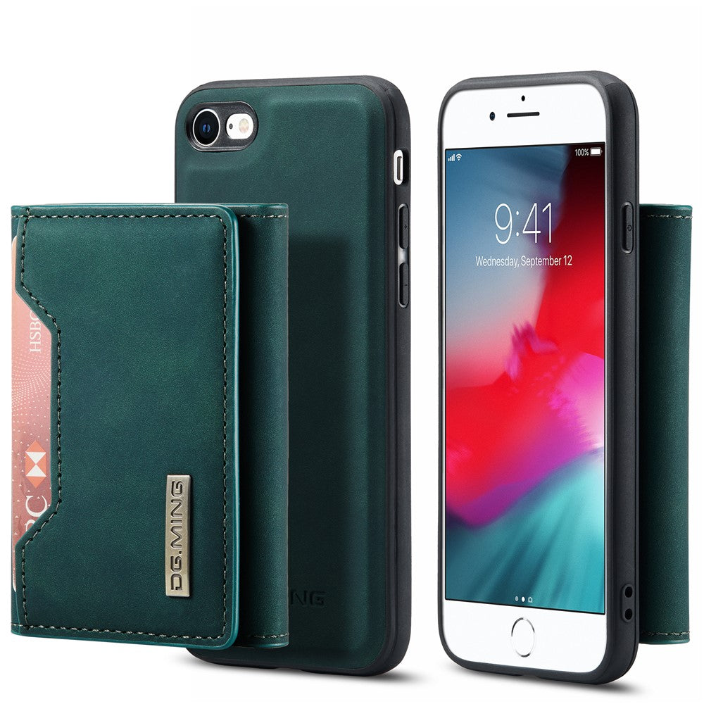 DG.MING M2 Series Multi-Function Magnetic Detachable Wallet Kickstand Flip Hybrid Case Cover for iPhone 7 4.7 inch/8 4.7 inch/SE (2020)/SE (2022)
