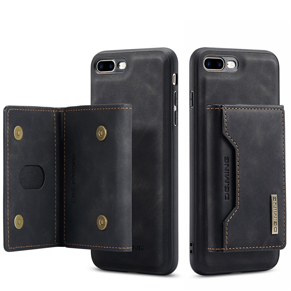 DG.MING M2 Series Detachable Wallet Leather Case Kickstand Magnetic Cover Compatible with Wireless Charging for iPhone 7 Plus 5.5 inch / 8 Plus 5.5 inch