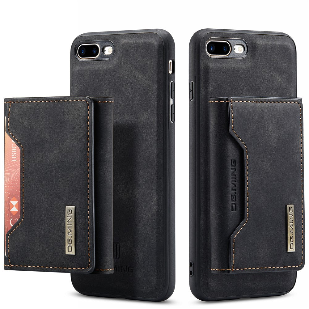 DG.MING M2 Series Detachable Wallet Leather Case Kickstand Magnetic Cover Compatible with Wireless Charging for iPhone 7 Plus 5.5 inch / 8 Plus 5.5 inch