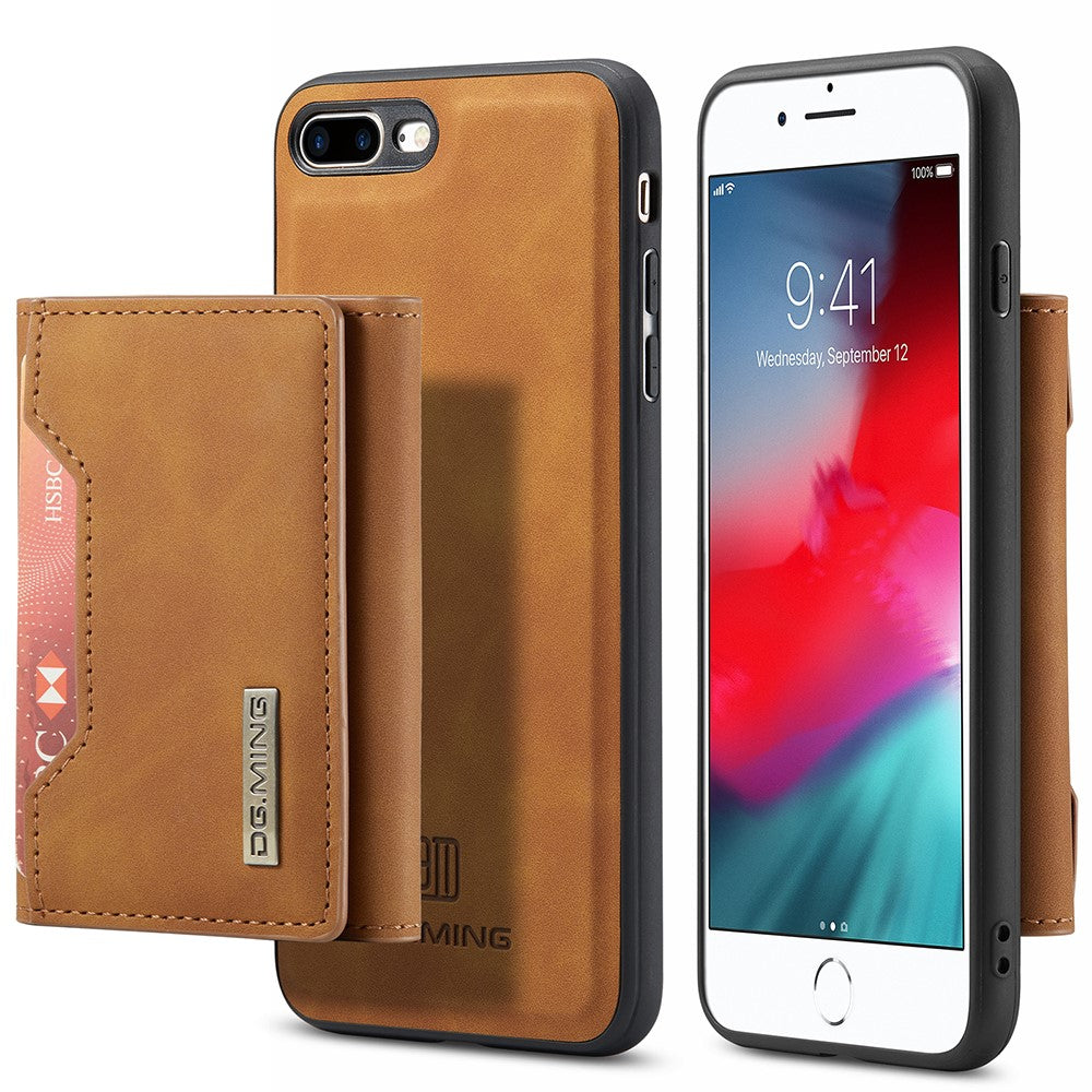 DG.MING M2 Series Detachable Wallet Leather Case Kickstand Magnetic Cover Compatible with Wireless Charging for iPhone 7 Plus 5.5 inch / 8 Plus 5.5 inch