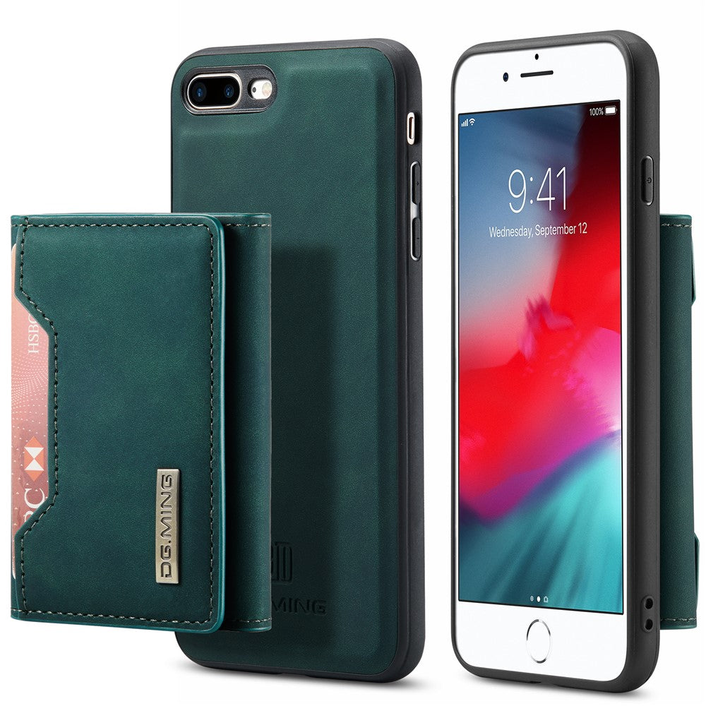 DG.MING M2 Series Detachable Wallet Leather Case Kickstand Magnetic Cover Compatible with Wireless Charging for iPhone 7 Plus 5.5 inch / 8 Plus 5.5 inch