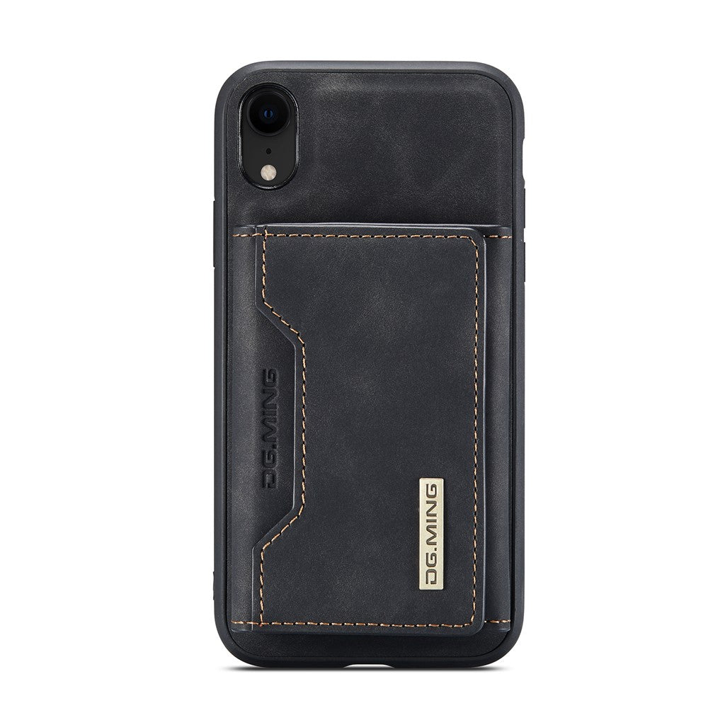 DG.MING M2 Series Detachable 2 in 1 Magnetic Wallet Design Phone Hybrid Case Shell with Kickstand for iPhone XR 6.1 inch
