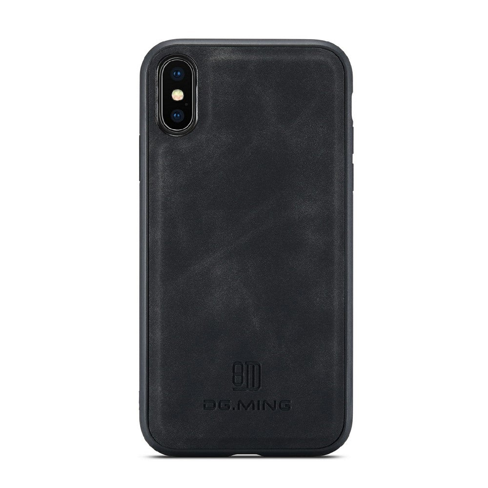 DG.MING M2 Series Magnetic Anti-drop Wallet Design Leather Coated Hybrid Case with Kickstand for iPhone X/XS 5.8 inch
