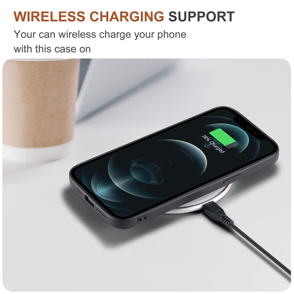 DG.MING M2 Series Magnetic Detachable 2-in-1Tri-Fold Wallet Wireless Charging Hybrid Kickstand Case for iPhone 13 Pro 6.1 inch