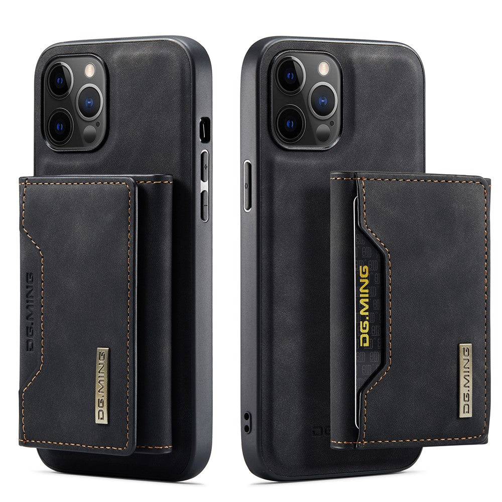 DG.MING M2 Series 8 Card Slots Design Magnetic Detachable Wireless Charging Hybrid Kickstand Case for iPhone 13 mini 5.4 inch