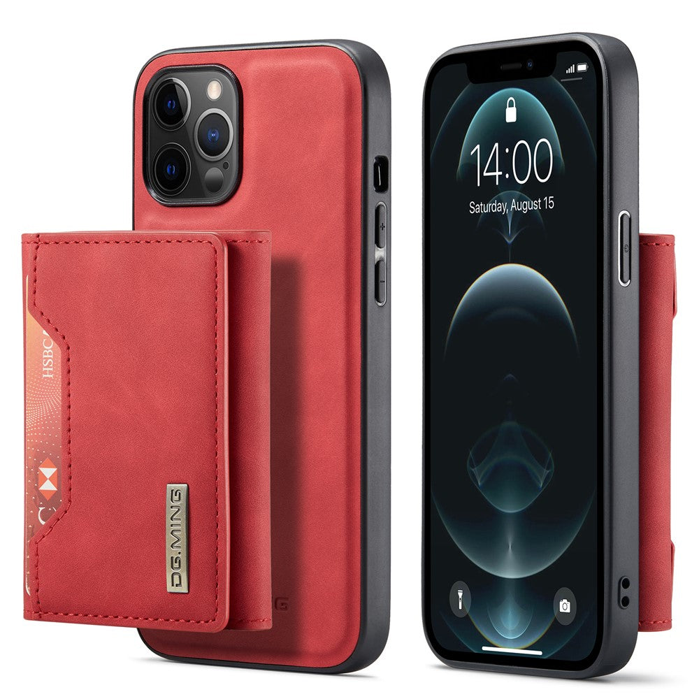 DG.MING M2 Series 8 Card Slots Design Magnetic Detachable Wireless Charging Hybrid Kickstand Case for iPhone 13 mini 5.4 inch