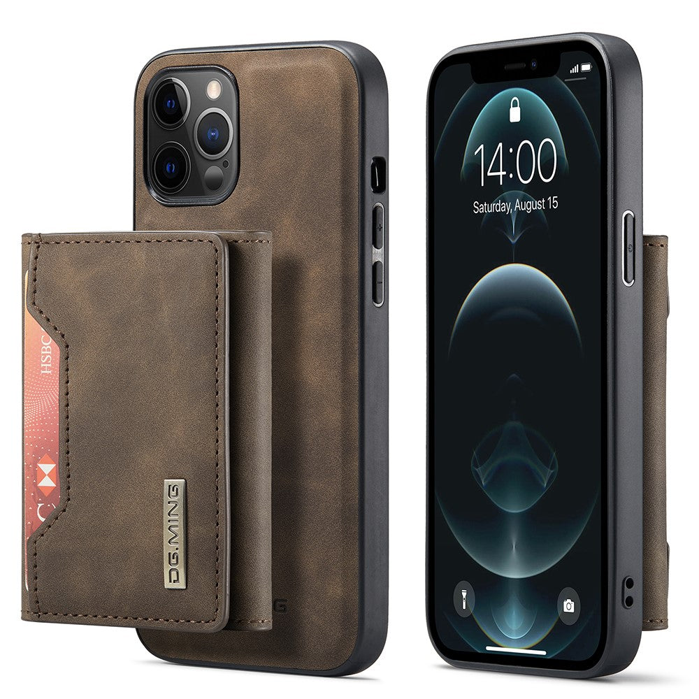 DG.MING M2 Series 8 Card Slots Design Magnetic Detachable Wireless Charging Hybrid Kickstand Case for iPhone 13 mini 5.4 inch