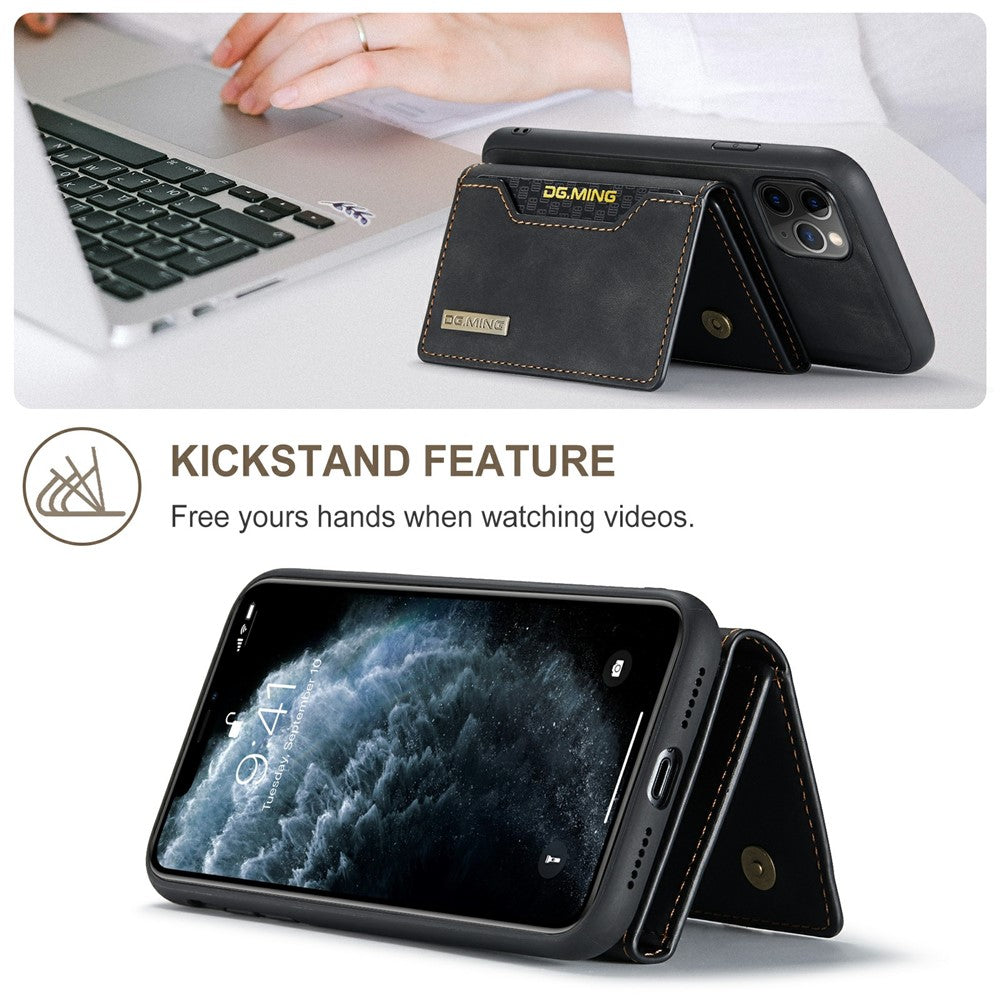 DG.MING M2 Series Anti-Fall Magnetic Wallet All-Inclusive Hybrid Case for iPhone 11 Pro 5.8 inch