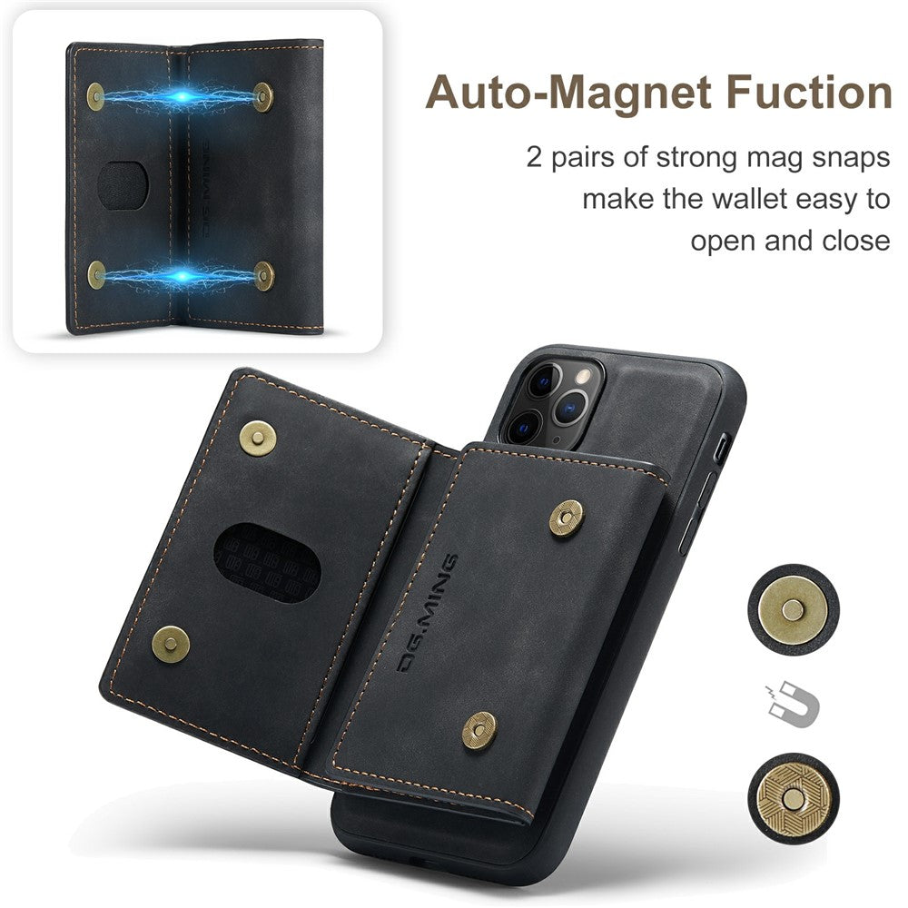DG.MING M2 Series Anti-Fall Magnetic Wallet All-Inclusive Hybrid Case for iPhone 11 Pro 5.8 inch