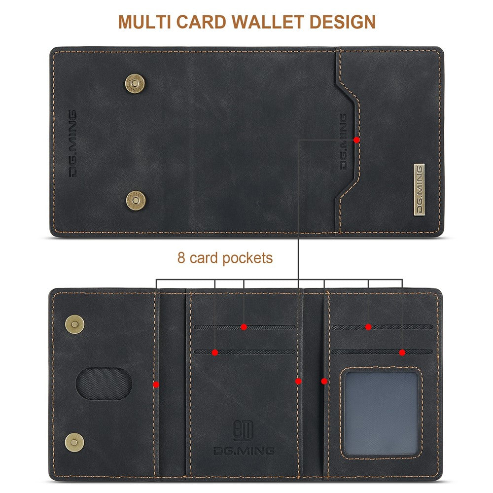 DG.MING M2 Series Detachable Wallet 2-in-1 Wireless Charging Hybrid Phone Cover Shell with Horizontal-Viewing Kickstand for iPhone 11 6.1 inch