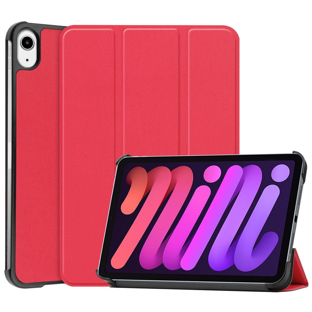 Tri-Fold Stand PU Leather Smart Tablet Protective Cover Tablet Case for iPad mini (2024) / mini (2021)