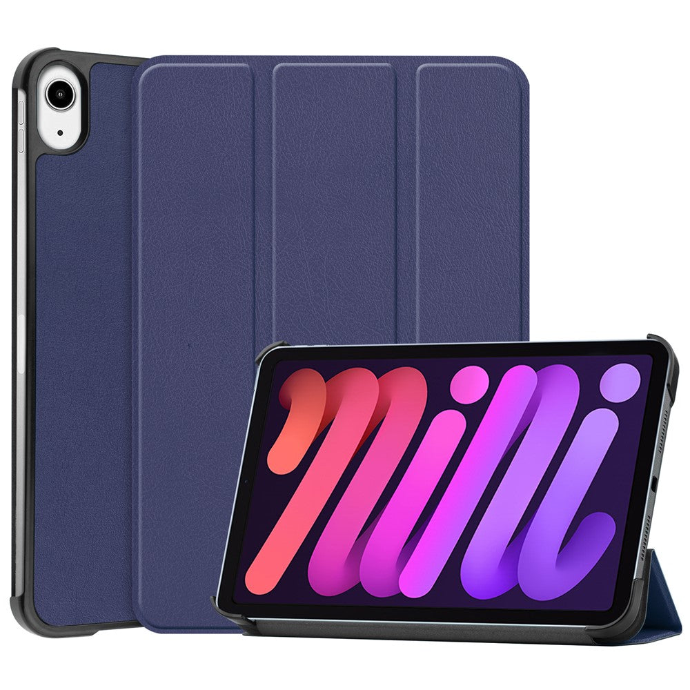 Tri-Fold Stand PU Leather Smart Tablet Protective Cover Tablet Case for iPad mini (2024) / mini (2021)