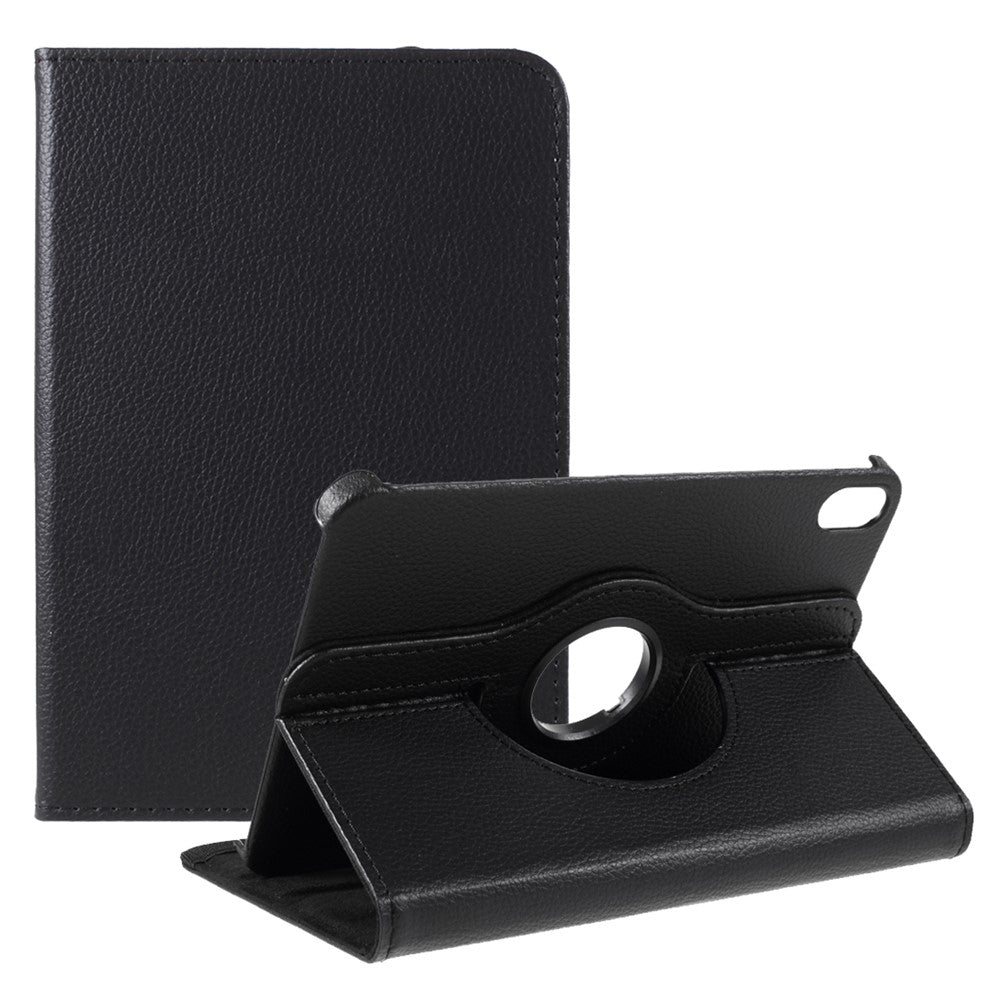 360 Degree Swiveling Stand Litchi Texture Leather Tablet Case Cover for iPad mini (2024) / mini (2024) / mini (2021)