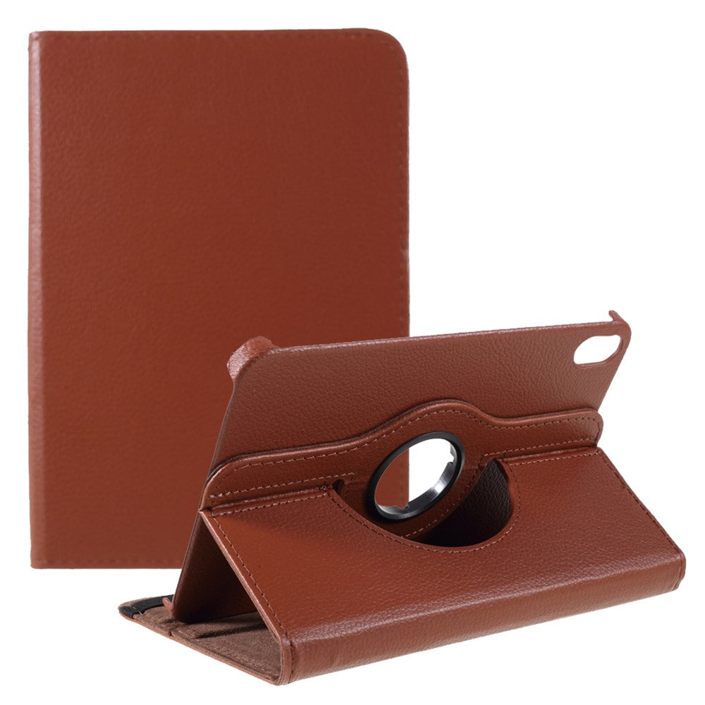 360 Degree Swiveling Stand Litchi Texture Leather Tablet Case Cover for iPad mini (2024) / mini (2024) / mini (2021)
