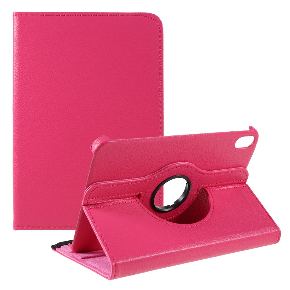 360 Degree Swiveling Stand Litchi Texture Leather Tablet Case Cover for iPad mini (2024) / mini (2024) / mini (2021)
