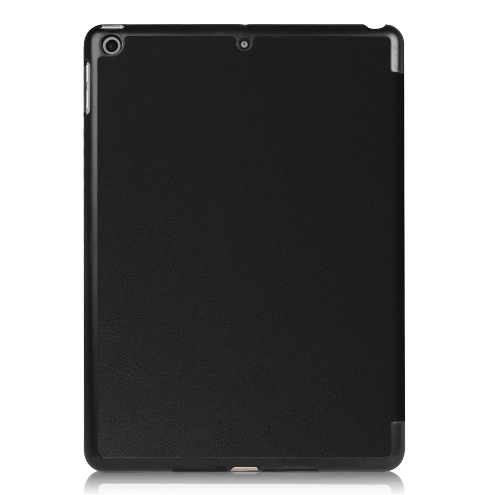 For iPad 9.7 (2018) / 9.7 (2017) Tri-Fold Stand Lightweight Full Protection Smart Leather Tablet Case Cover
