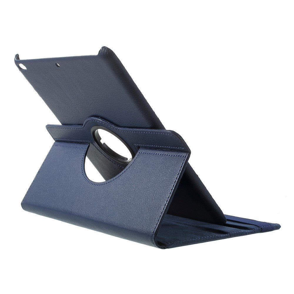 Leather Cover for iPad 9.7 (2018) / 9.7 (2017) / Air 2 / Air (2013) Rotary Stand Tablet Case with Elastic Band