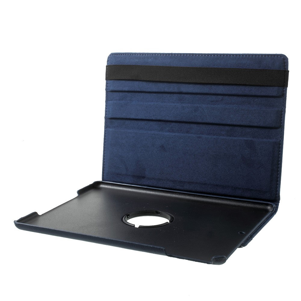 Leather Cover for iPad 9.7 (2018) / 9.7 (2017) / Air 2 / Air (2013) Rotary Stand Tablet Case with Elastic Band