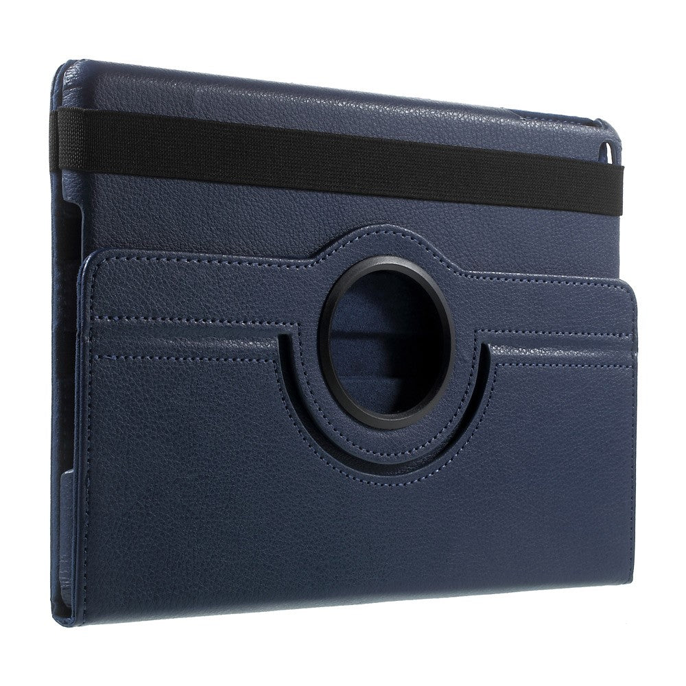Leather Cover for iPad 9.7 (2018) / 9.7 (2017) / Air 2 / Air (2013) Rotary Stand Tablet Case with Elastic Band